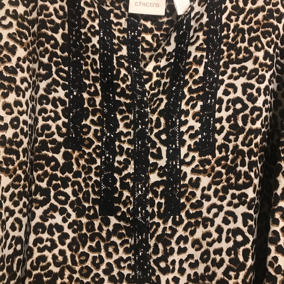 Chico’s Leopard & Lace size 2=Large - Picture 5 of 10
